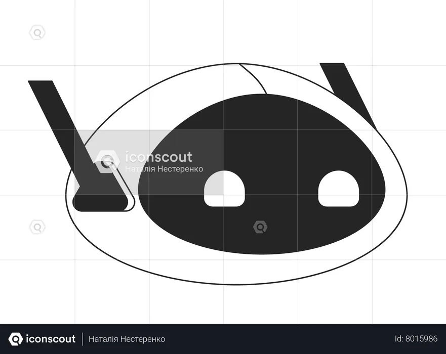 Android robot head  Illustration