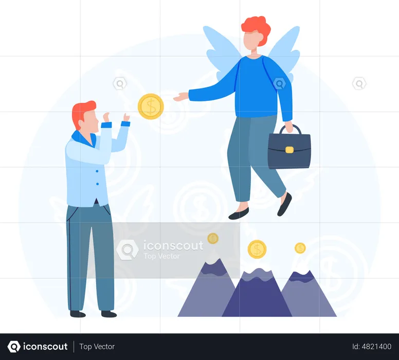 Angel investor startup community  Illustration