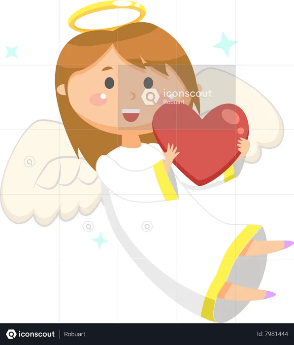 Angel with Heart  Illustration