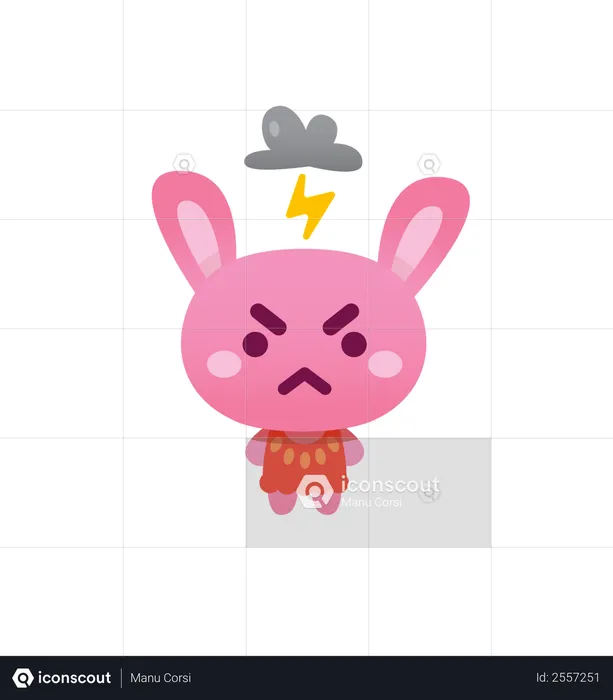 Angry Bunny  Illustration