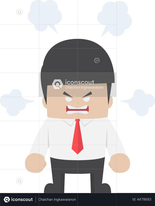 Angry businessman  Illustration