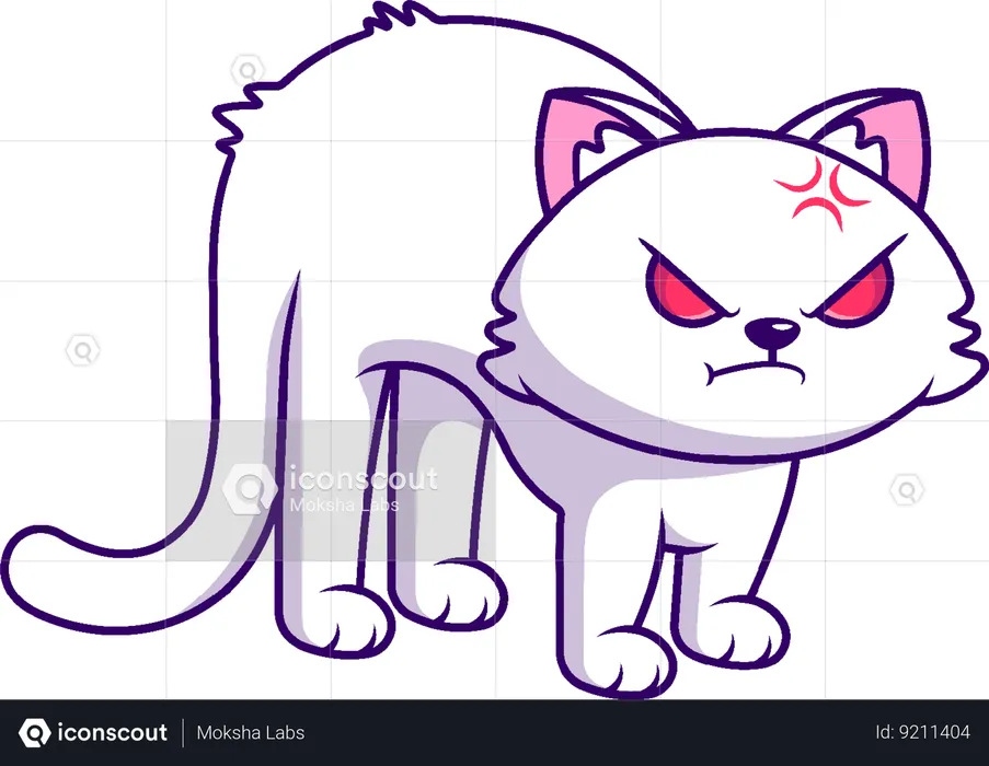 Angry Cat  Illustration