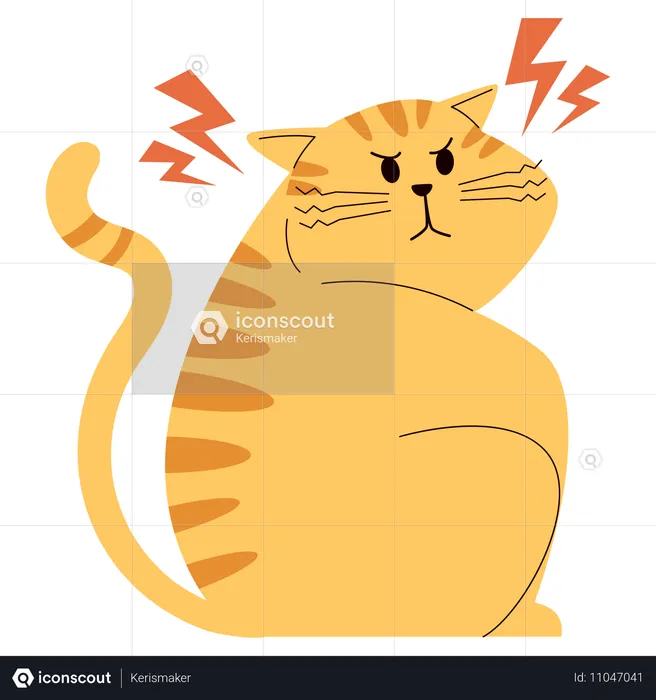 Angry Cat  Illustration