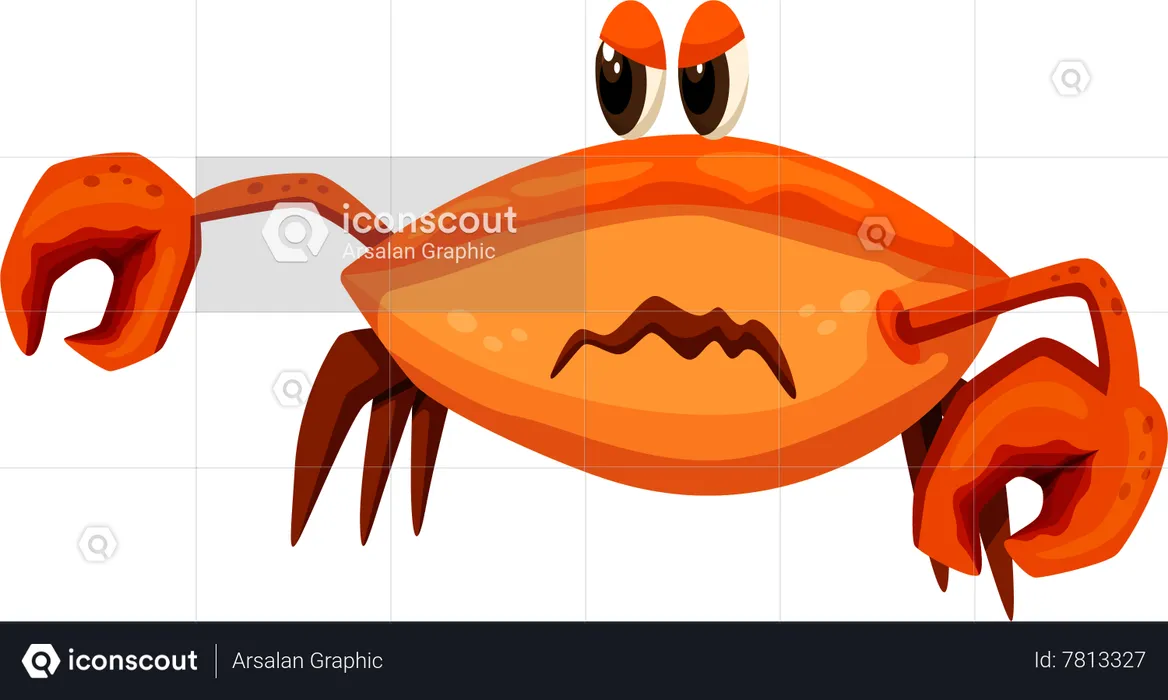 Angry Crab  Illustration