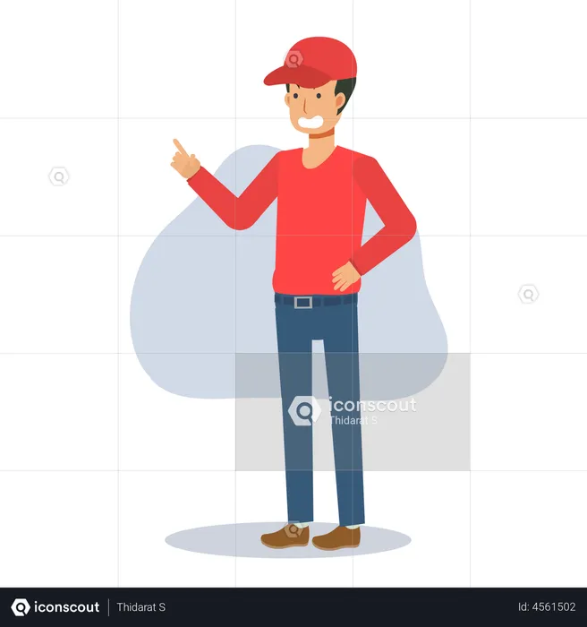 Angry Deliveryman  Illustration