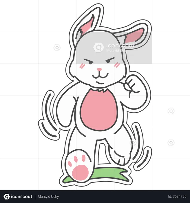 Angry Rabbit  Illustration