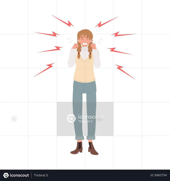 Angry woman  Illustration
