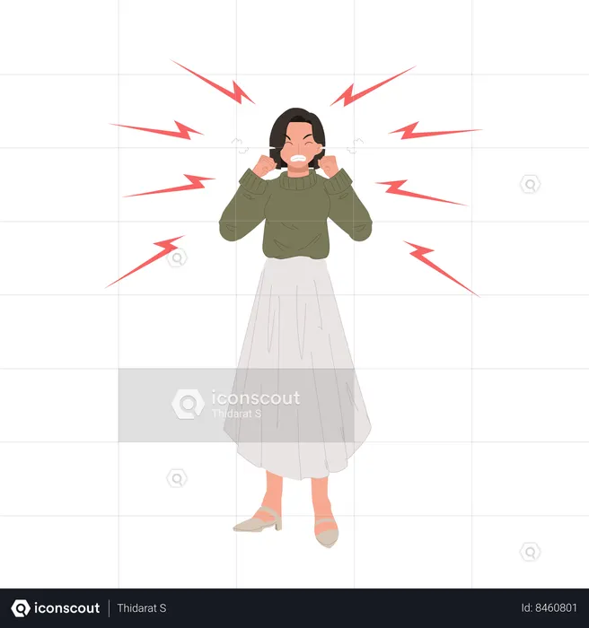 Angry woman  Illustration