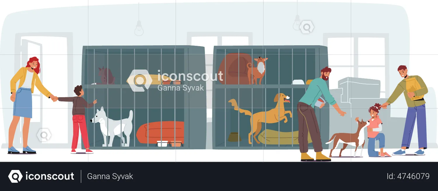 Animal Adoption Center  Illustration