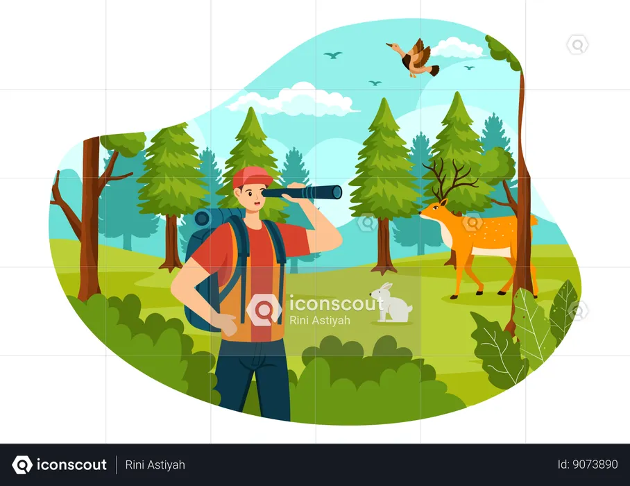 Animal Hunting  Illustration