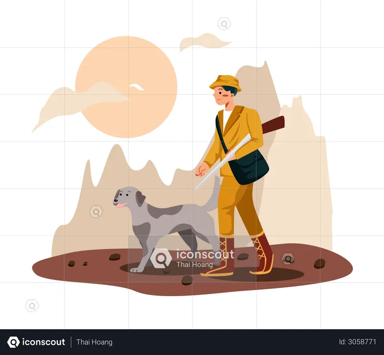 Animal hunting  Illustration