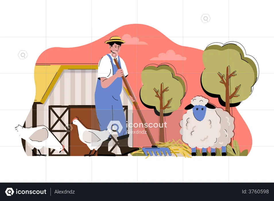 Animal husbandry  Illustration