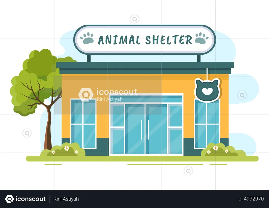 Animal Shelter building  Illustration