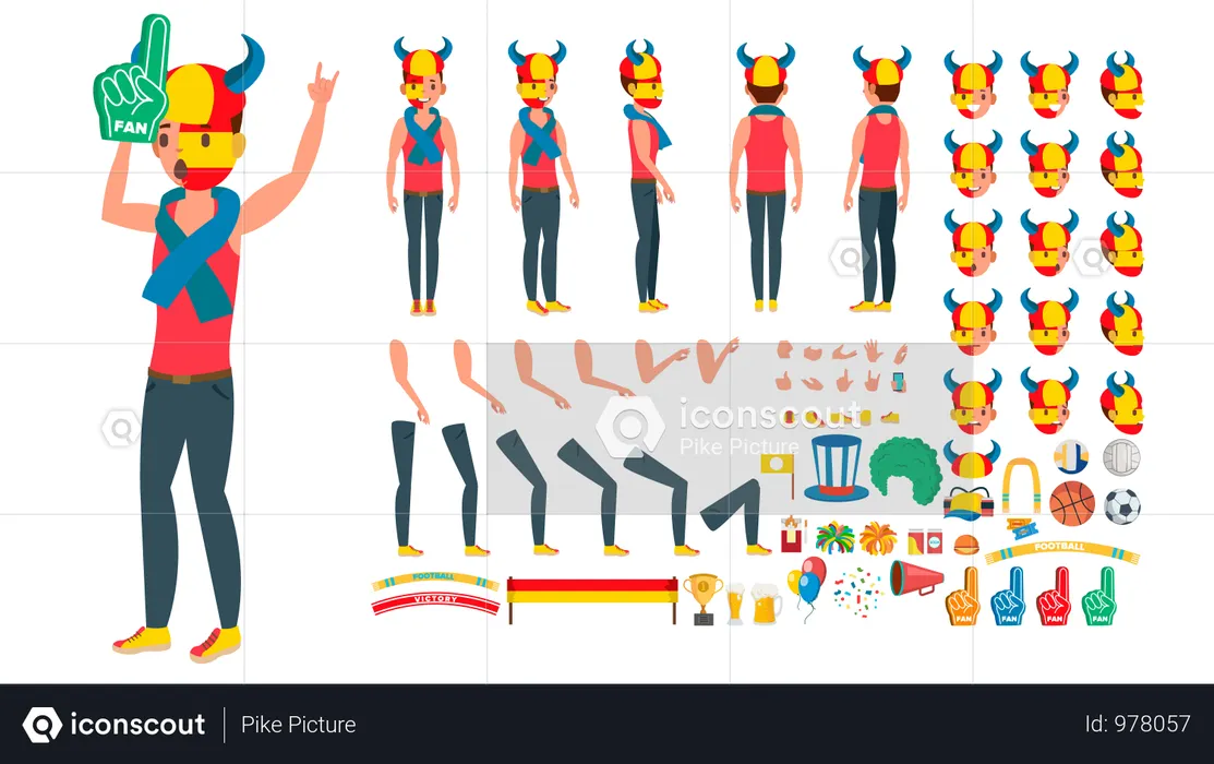 Animated Character Creation Set  Illustration