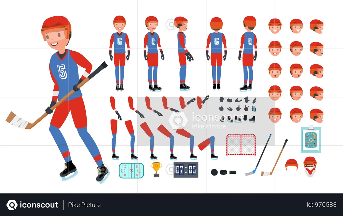 Animated Character Creation Set  Illustration