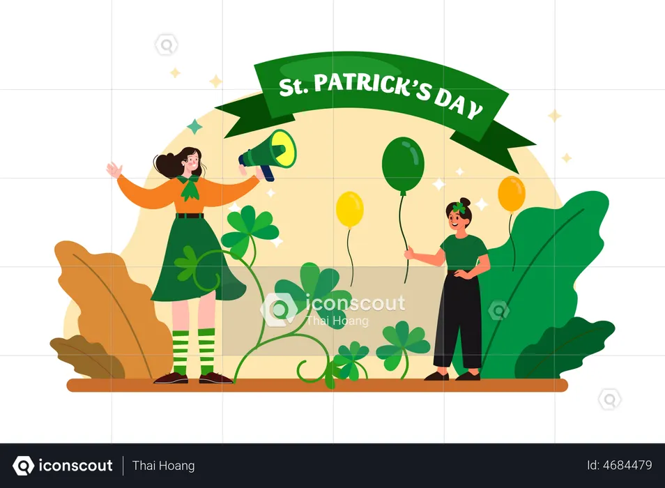 Ankündigung des St. Patrick’s Day  Illustration