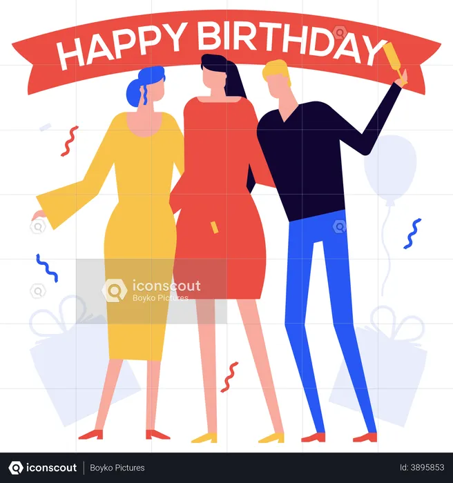 Fête d'anniversaire  Illustration