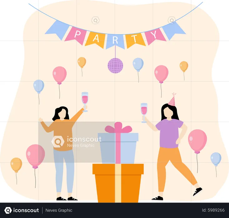 Fête d'anniversaire  Illustration