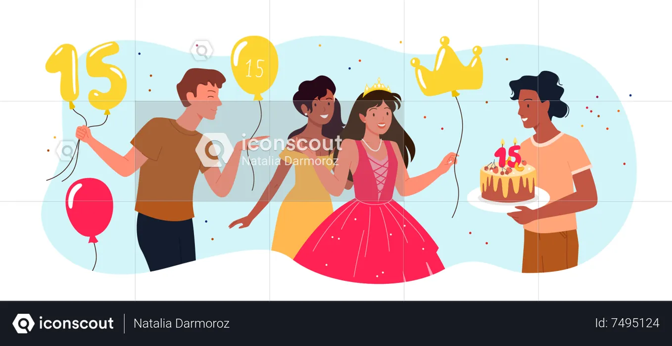 Fête d'anniversaire  Illustration