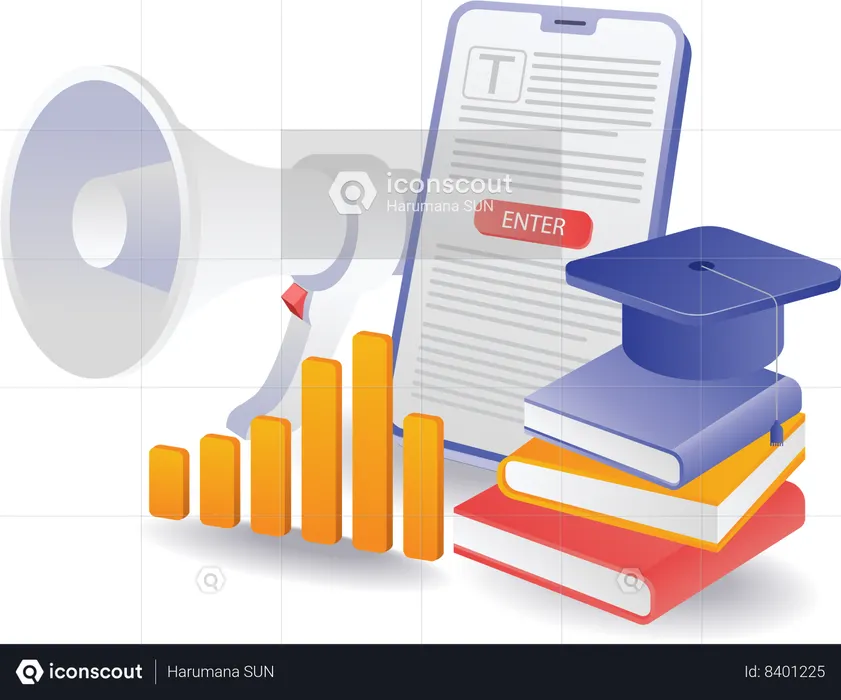 Announcing graduate degree topper  Illustration