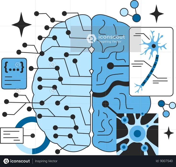 Las RNA imitan el sistema nervioso humano  Ilustración