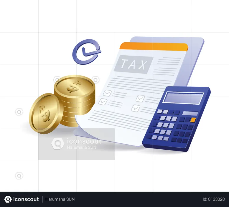 Annual tax payment sheet  Illustration