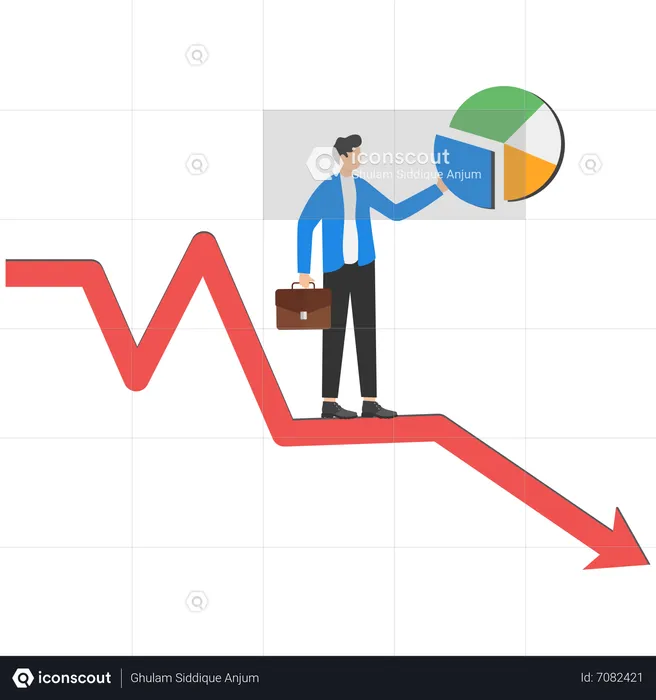 Anpassung des Anlageportfolios nach dem Börsencrash  Illustration