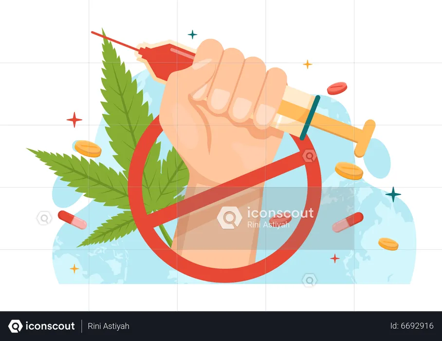 Anti Drugs  Illustration