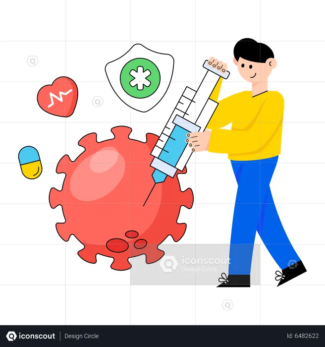 Antiviral Vaccination  Illustration