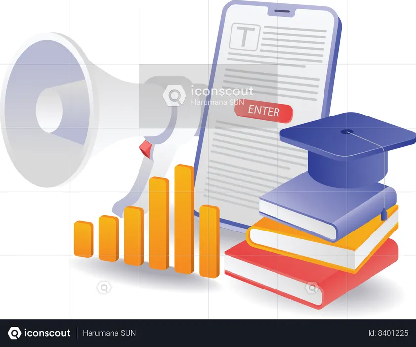 Anunciando o topo da pós-graduação  Ilustração