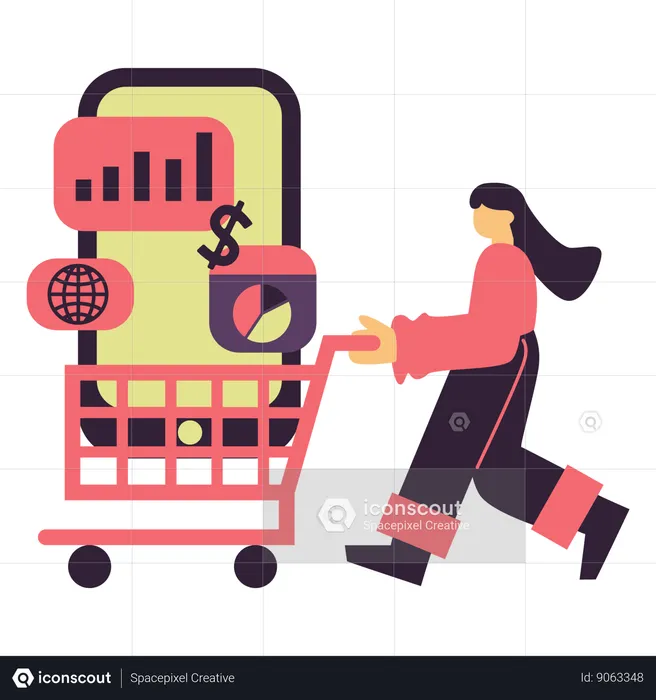 Anúncio de compras  Ilustração