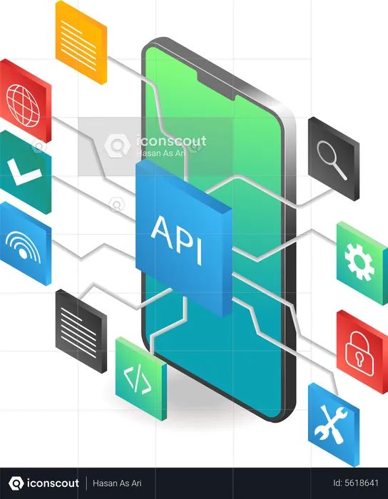 API application  Illustration