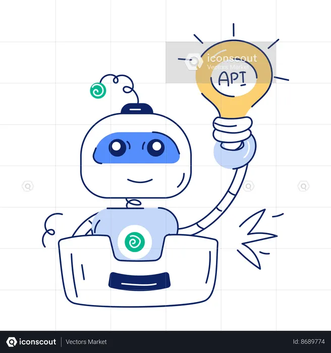 API Robot Illustration - Free Download Science & Technology ...