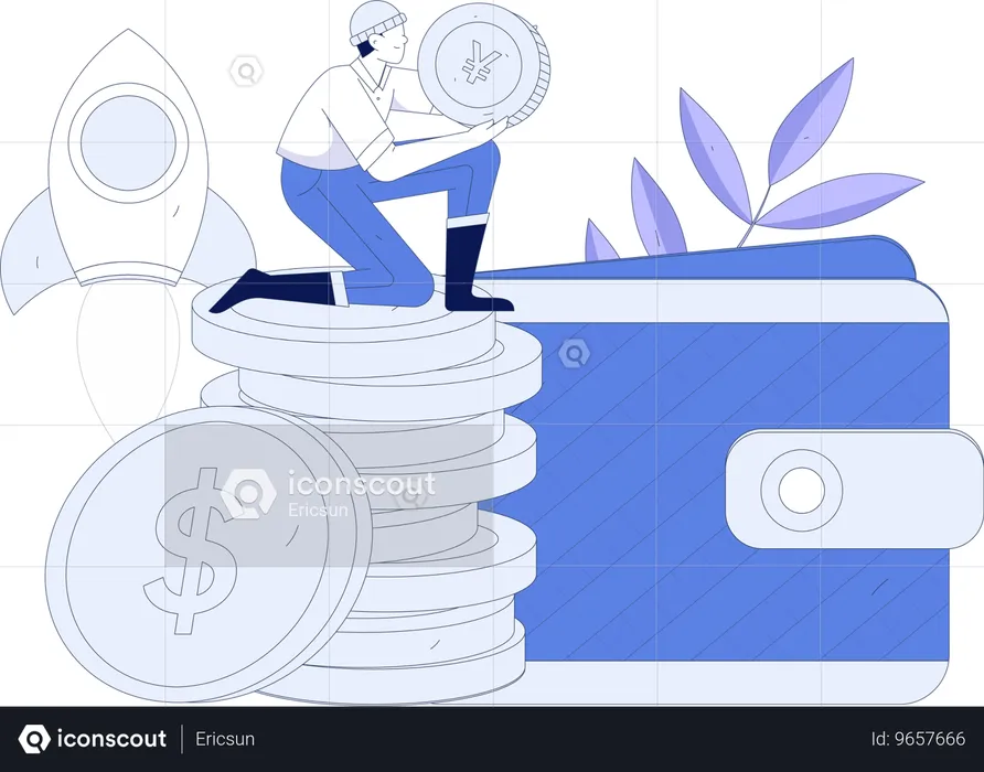 Aplicación bancaria  Ilustración