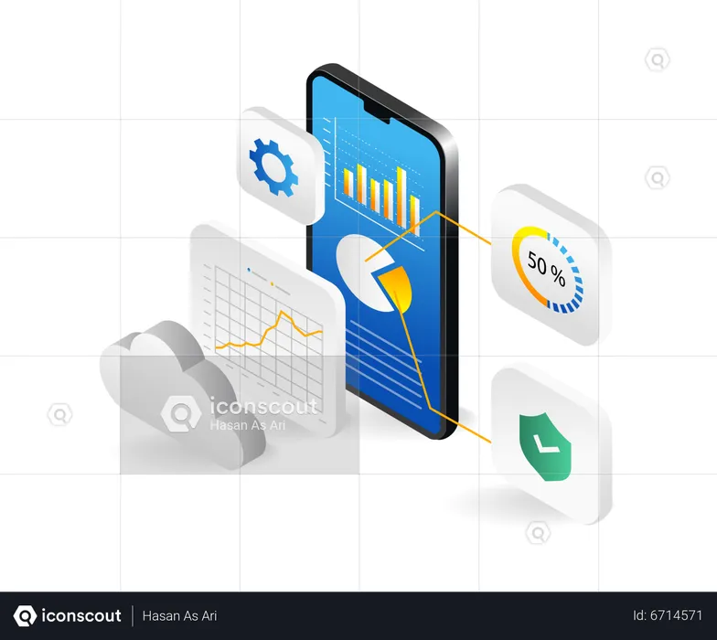 Aplicación de análisis de datos  Ilustración