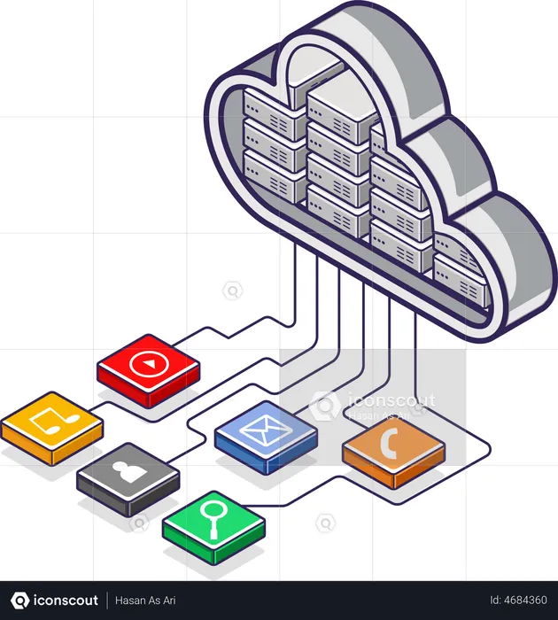 Aplicación en la nube  Ilustración