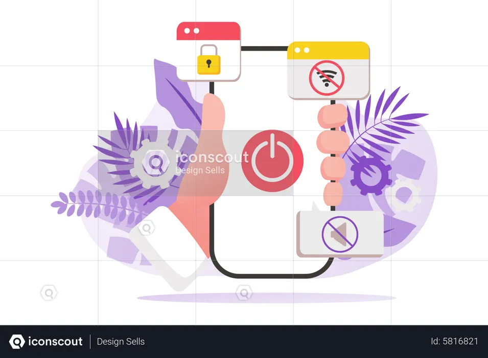 Aplicación de hogar inteligente  Ilustración