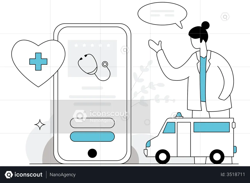 Aplicación médica  Ilustración