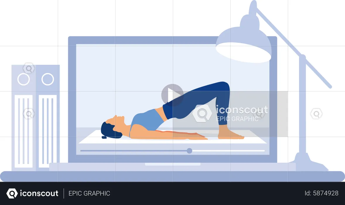 Aplicación de yoga  Ilustración