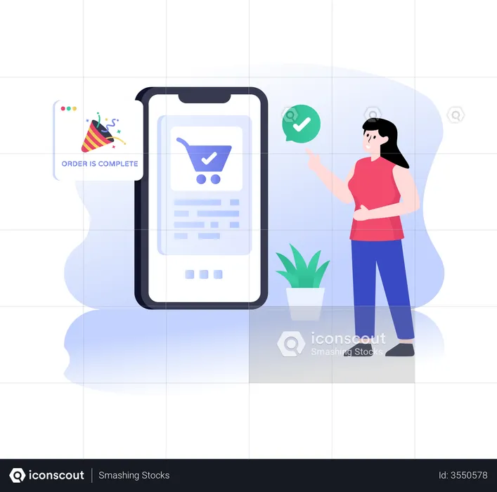 Aplicativo de compras on-line  Ilustração