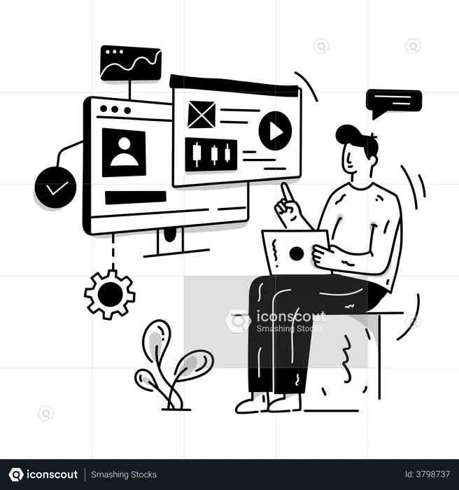 Aplicativo de desktop  Ilustração