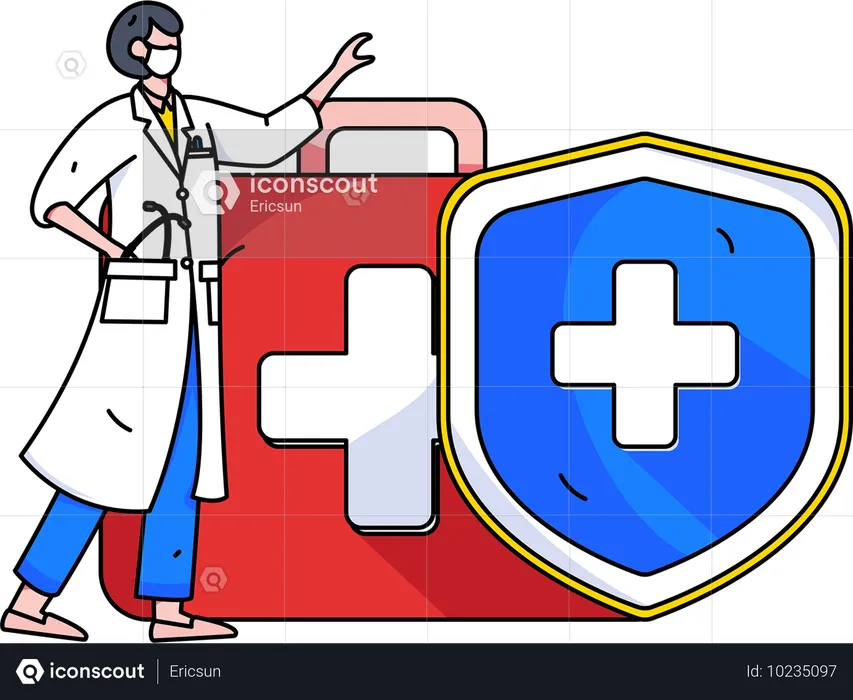 Aplicativo médico online lançado por médico  Ilustração