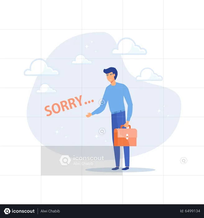 Apologize or say sorry  Illustration