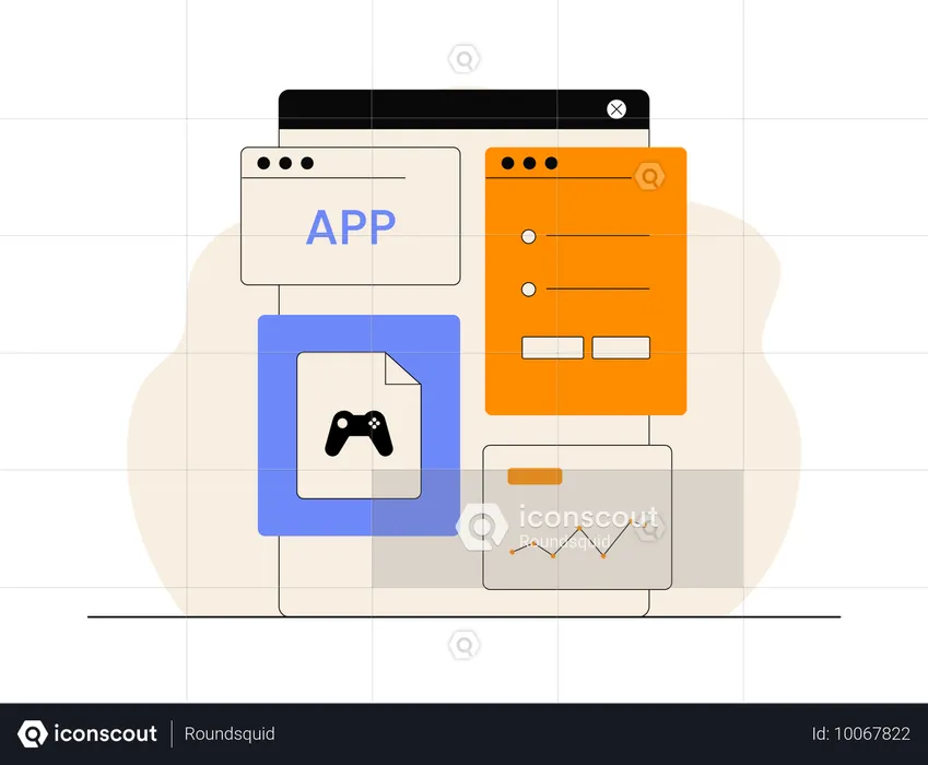 App and Game Development  Illustration