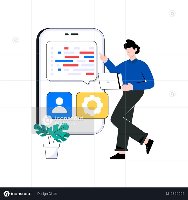 App Coding  Illustration