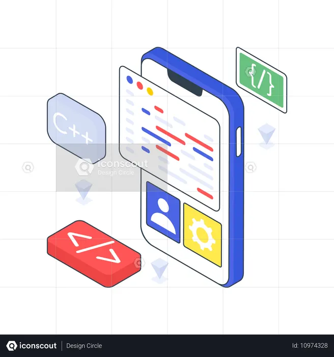 App Coding  Illustration