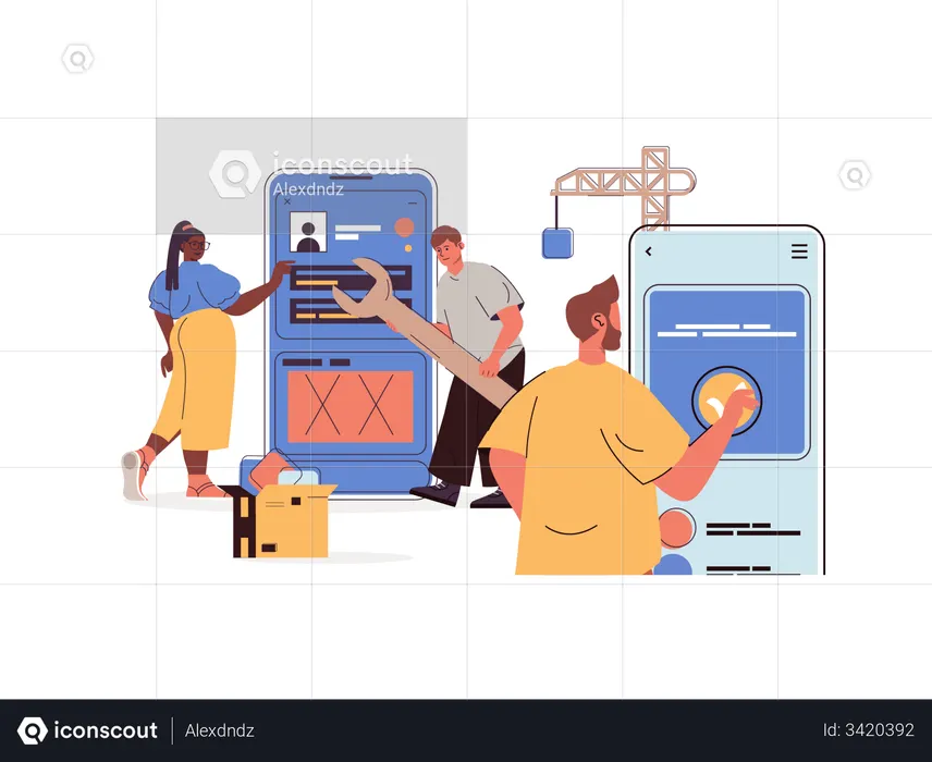 App development  Illustration