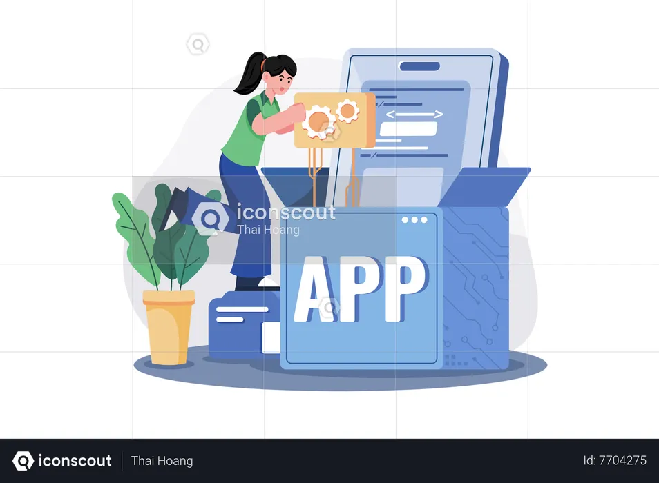 App development  Illustration