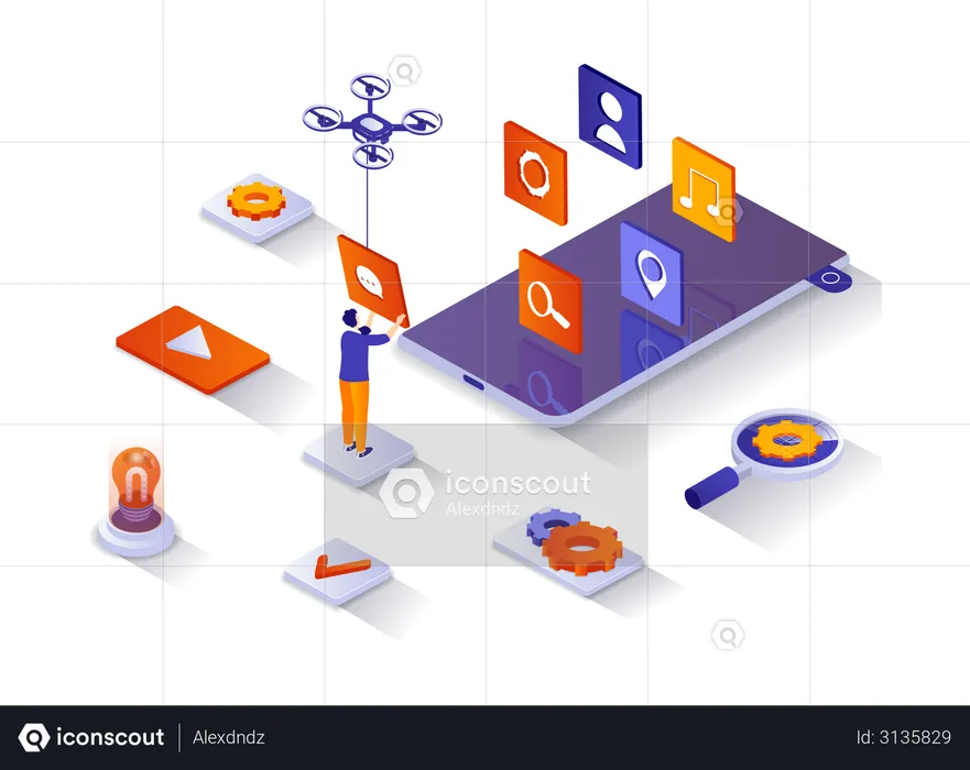 App development  Illustration