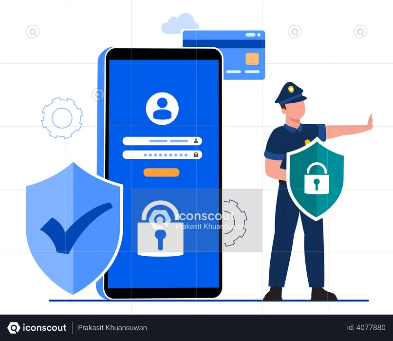 App Login Security  Illustration